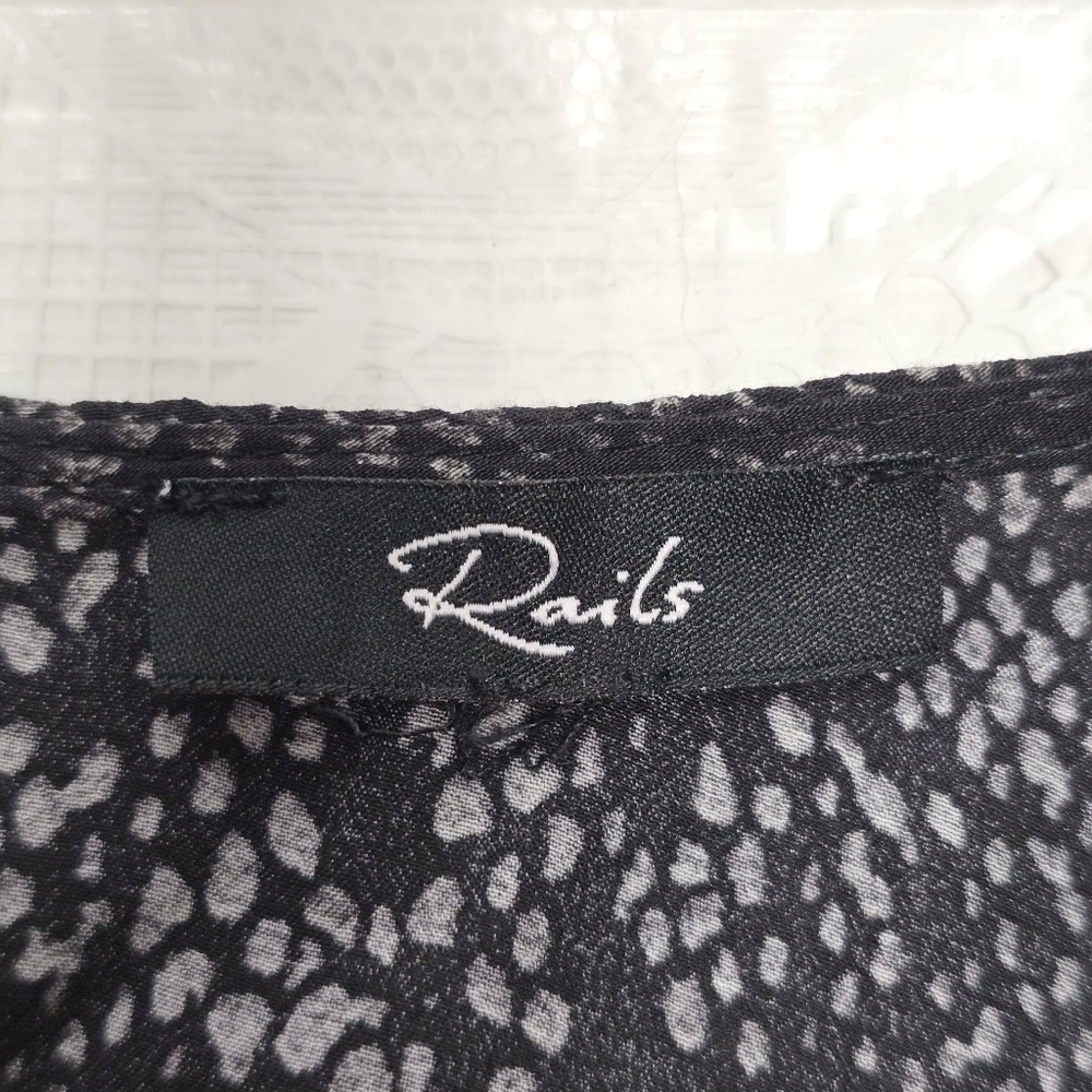 Rails Inez Mini Slate Python Mini Dress Size Larg… - image 5